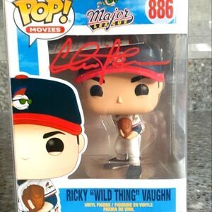 Charlie Sheen Autographed Funko...with Pop Soft Cover Protector...